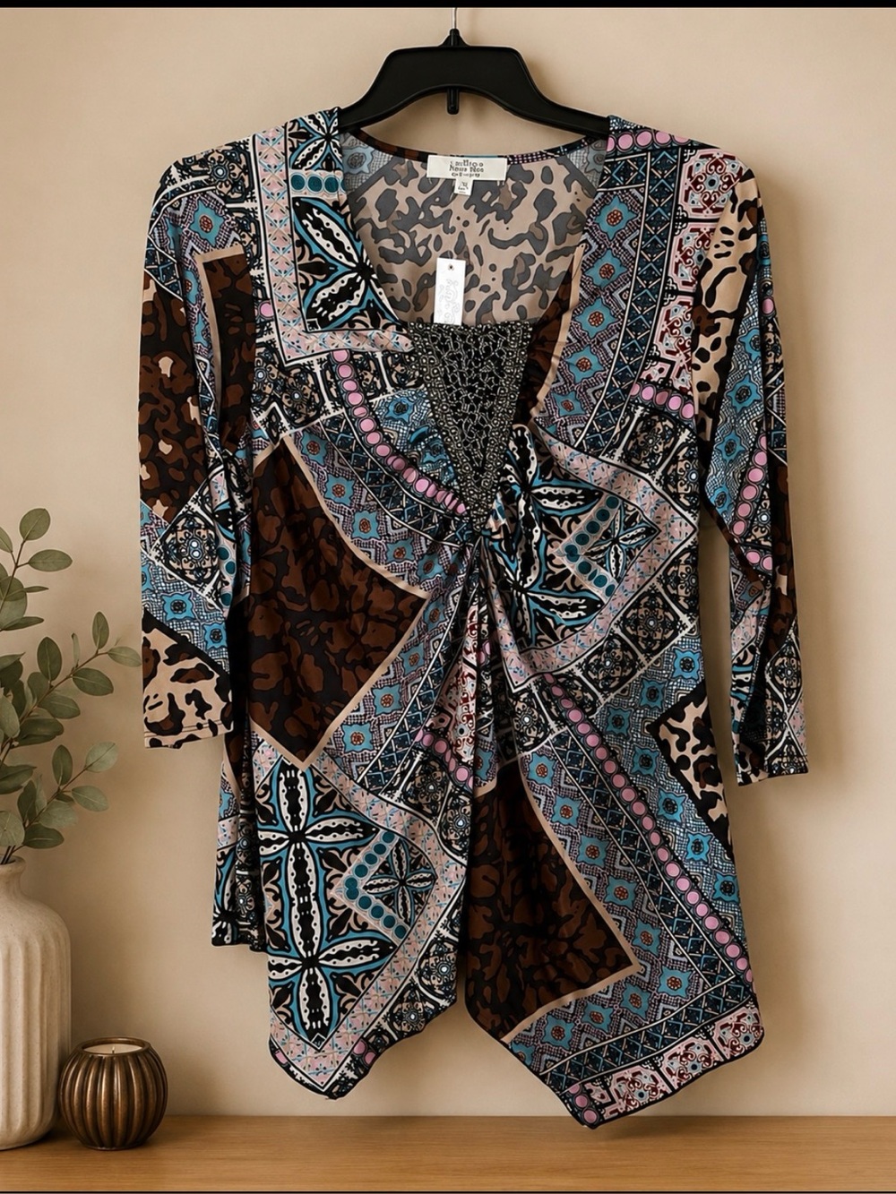 Purple Rain Multicolor Patterned Blouse